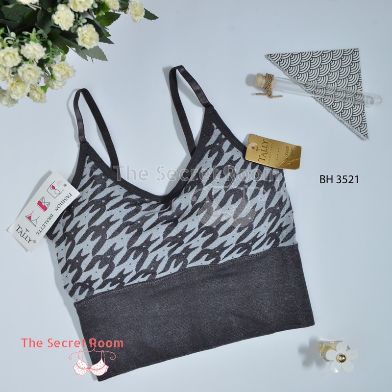 TALLY SPORT BRA BH KEMBEN BRALETTE 3521 I ADA BUSA I FREE SIZE I CUP B I BAHAN RAJUT EXTRA STRETCH-