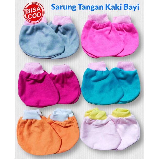 Sarung Tangan Bayi Sarung Kaki Bayi Baru Lahir Size Newborn STK Warna Sartaki Bayi Perlengkapan Bayi Baru Lahir