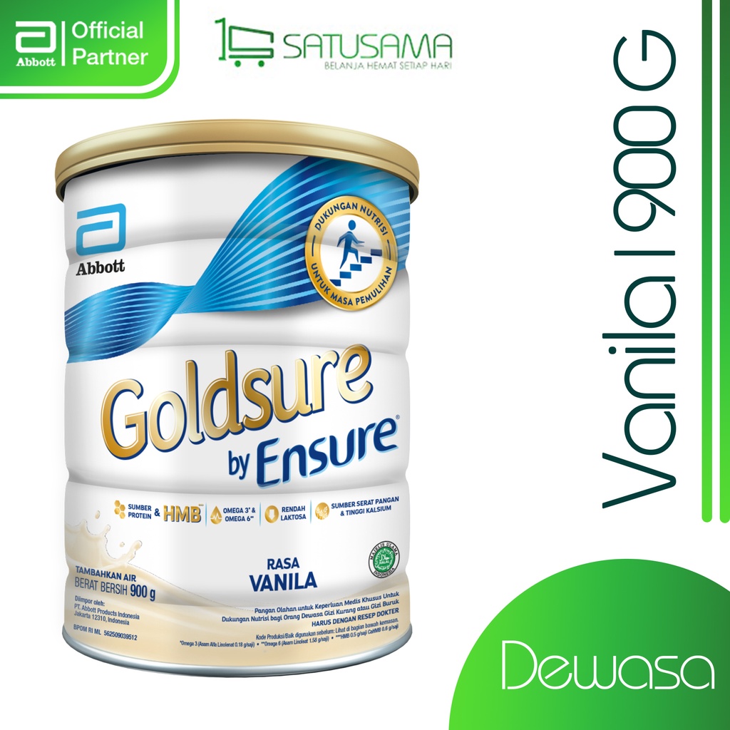 

Goldsure Vanila 900 g Susu Nutrisi Dewasa - Adult Nutrition Powder