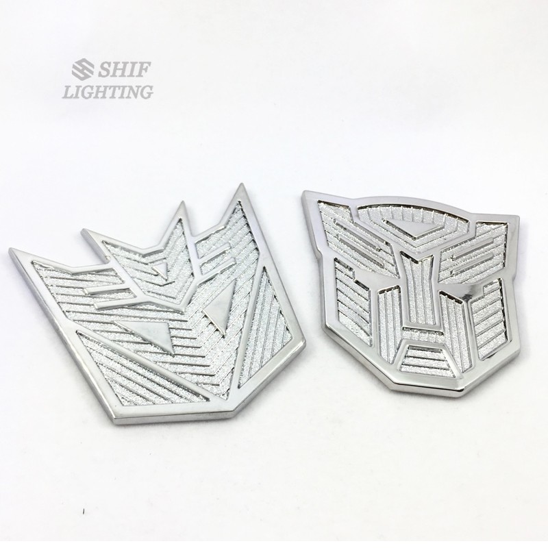 1Pc Stiker Emblem Logo Transformer Bahan Metal Untuk Mobil