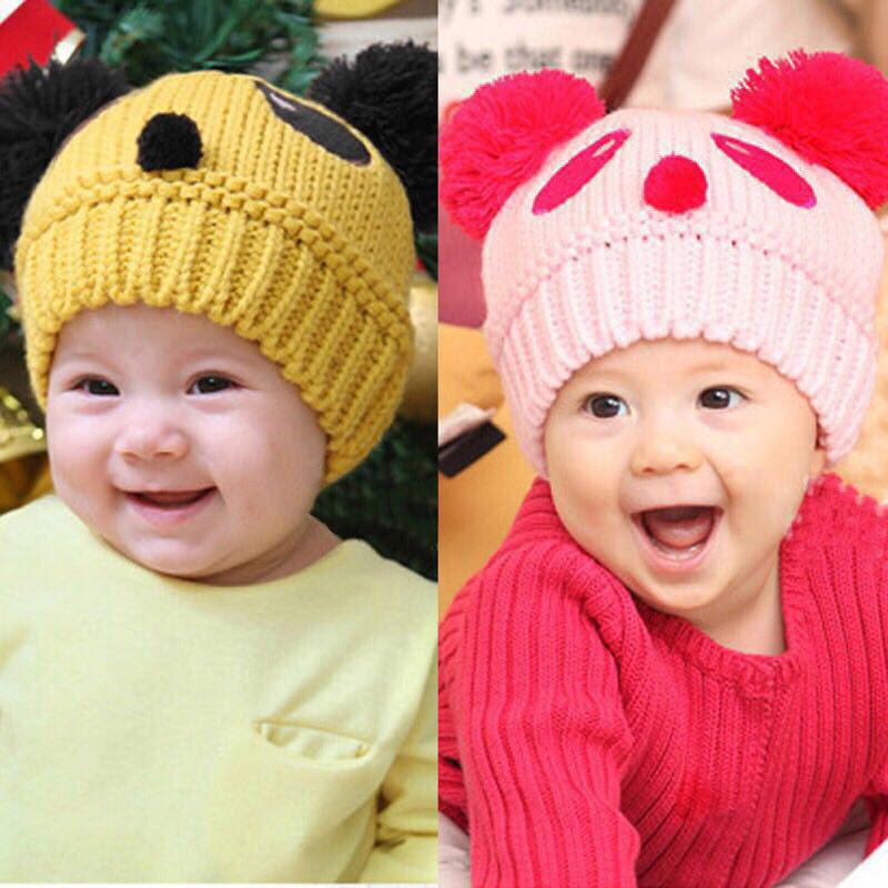 LID8029 - Cute Baby Panda Knitted Crochet Beanie Hats