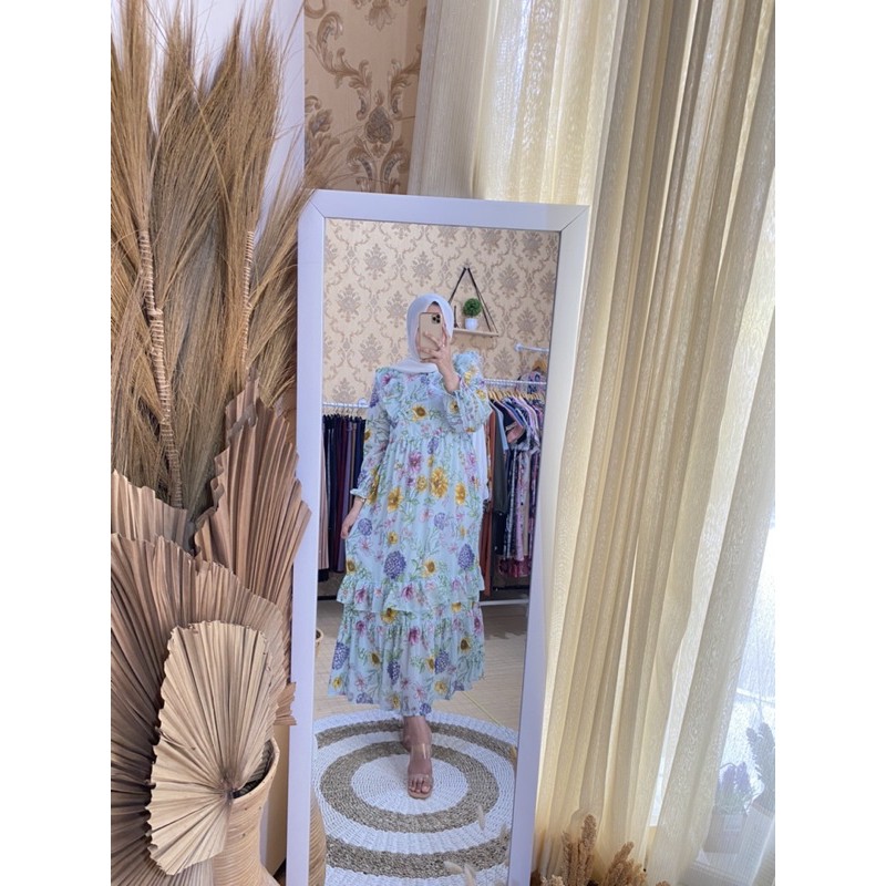 DRESS IMPORT RUFFLE MEIJIWANG