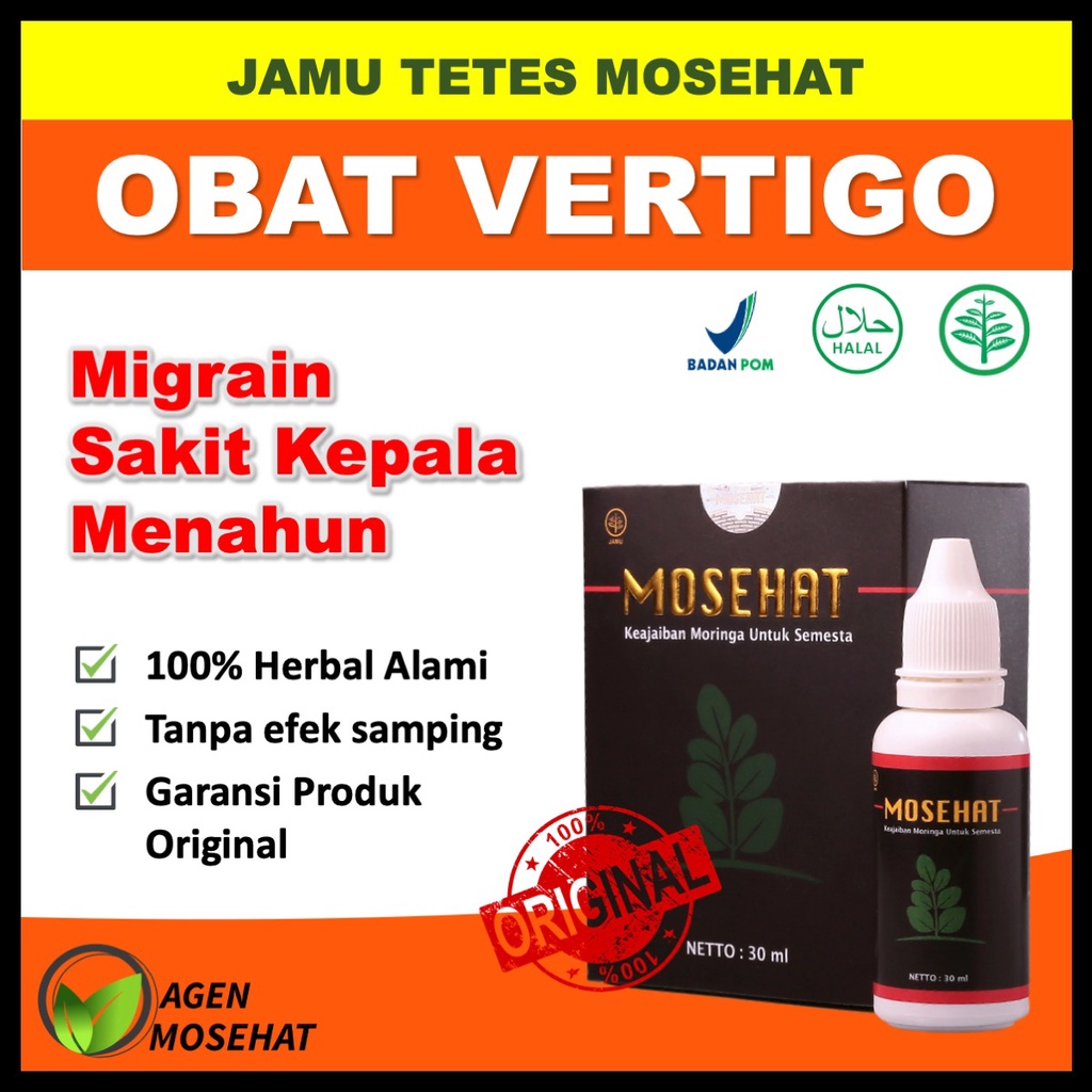 Jual Obat Vertigo Mosehat Herbal Original Ampuh Mengobati Migrain Sakit