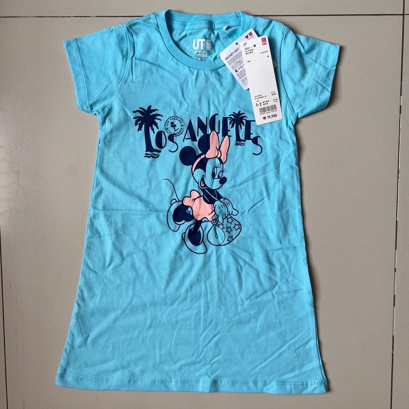 Dress Santai Anak Perempuan Disney Uniqlo Minnie Blue