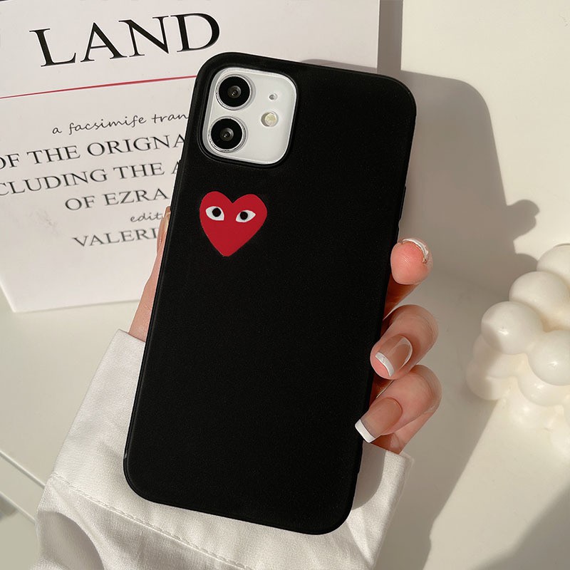 IPHONE Case Pasangan Kekasih Mata Hitam Merah Untuk APPLE Iphone14 6s 7 8 Plus X XS XR 11 12 13 PRO Max Casing Silikonprotective Cover AT0205