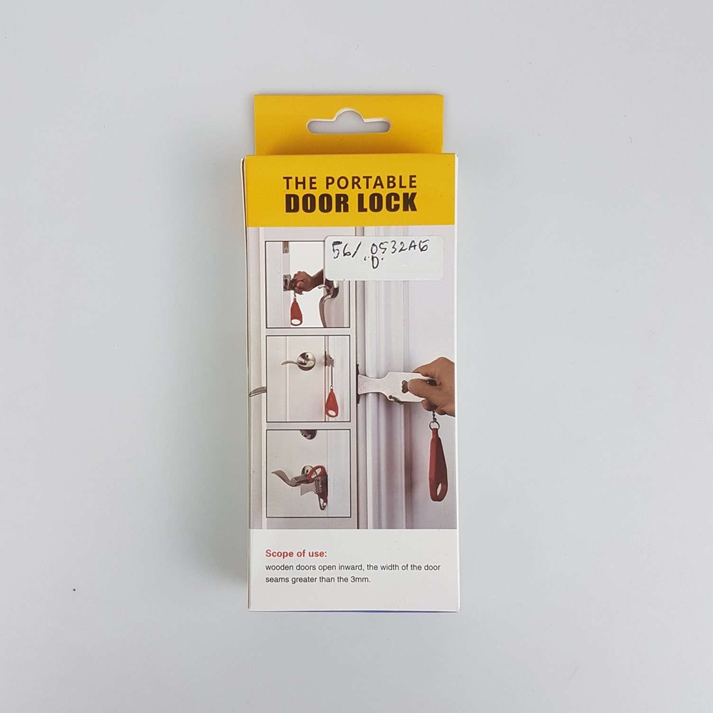 Kunci Pintu Portable Anti Lockpick Door Lock 2 cm Hole - N20 - Silver