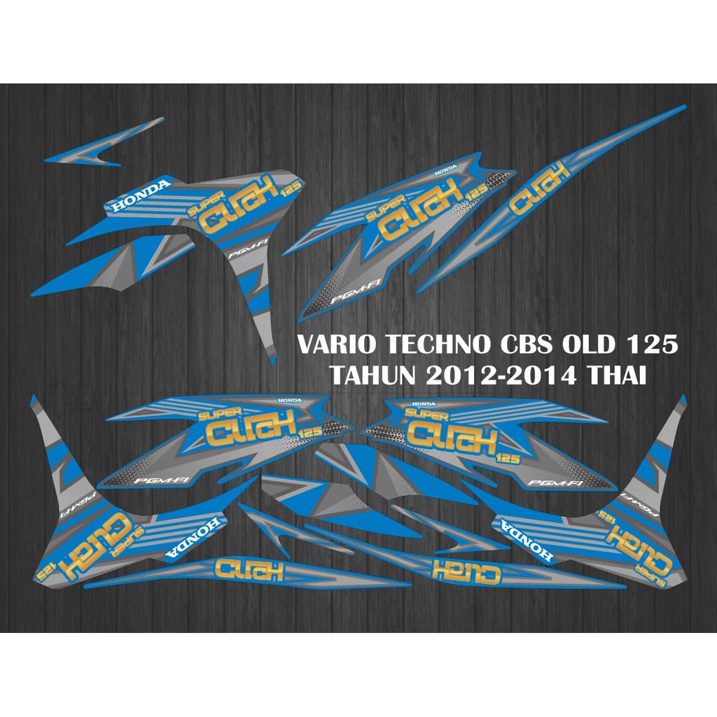 STIKER STRIPING DECAL VARIASI VARIO TECHNO CBS OLD 125 2012-2014 THAI LOOK