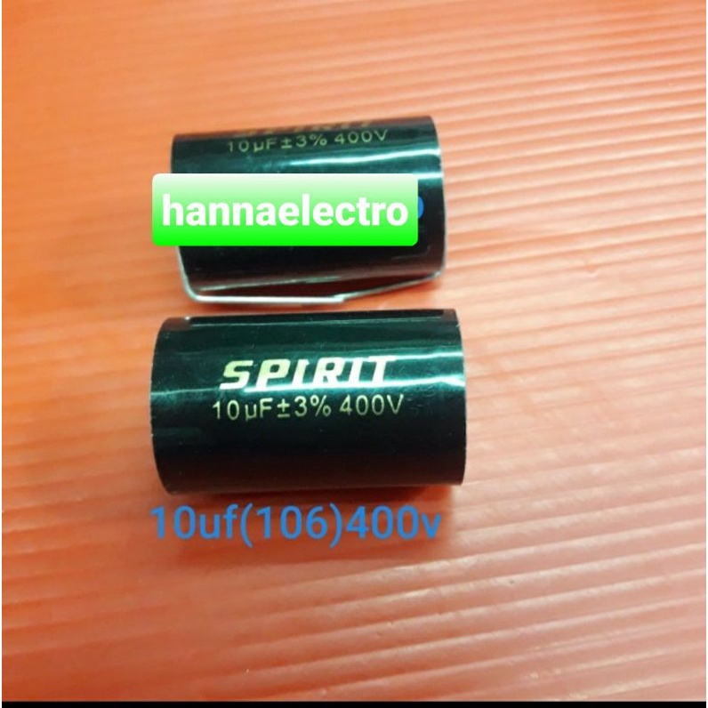 capasitor kapasitor non polar spirit 10uf 400v
