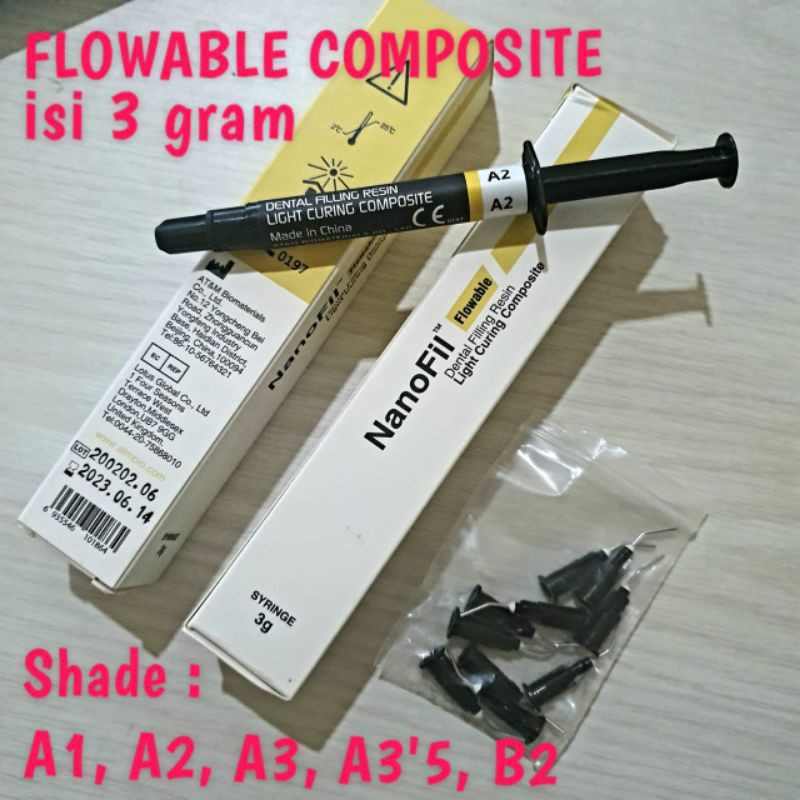 DENTAL COMPOSITE FLOW NANOFILL Isi 3 gram