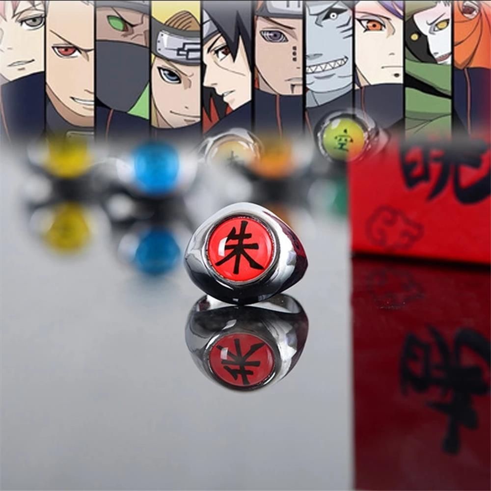 Cincin Cosplay Desain Anime Akatsuki Dapat Disesuaikan Untuk Pria Dan Wanita