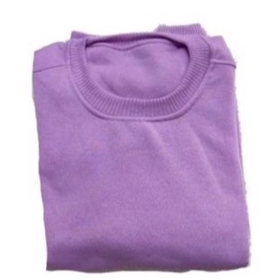 SWEATER BASIC UNISEX SIZE M-XXL (WANITA &  PRIA)-LILAC