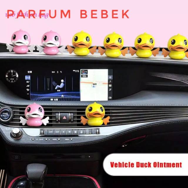 Dashboard Pajangan Parfum Mobil AC Kartun Bebek -Vehicle Duck Ointment-Pengharum Mobil Bebek