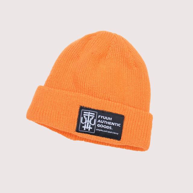 BEANIE HAT ORANGE ORIGINAL BY FYUUH