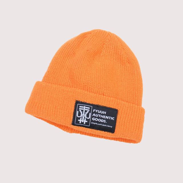 BEANIE HAT ORANGE ORIGINAL BY FYUUH