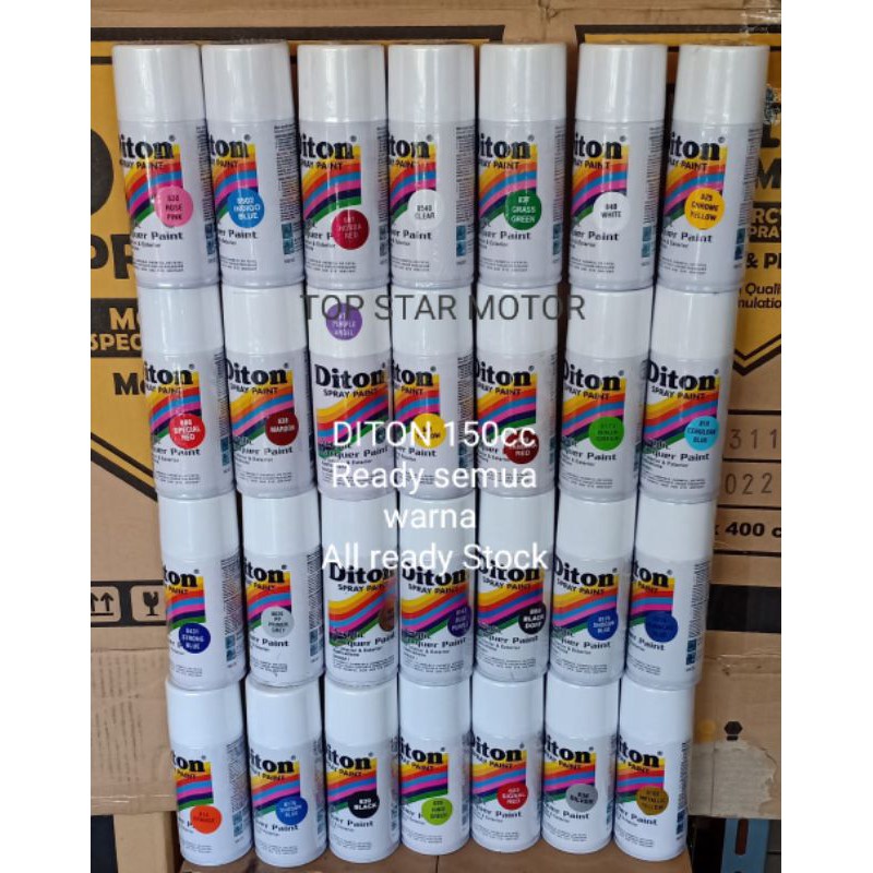 Pilok Pilox Cat DITON Merah Orange Biru Putih Hitam Clear Silver Epoxy Hijau 150cc Pylok Cat Semprot