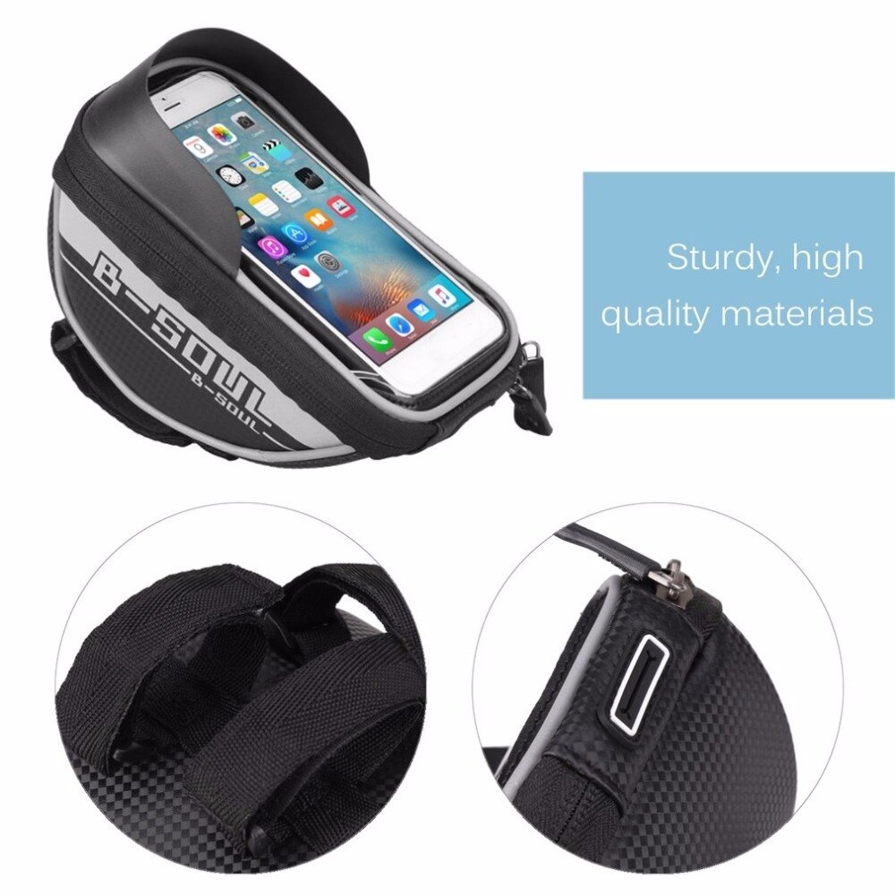 Tas Sepeda Stang Depan B-SOUL 6.5 inch Front Handlebar Bike Phone Holder Waterproof Bicycle Bag