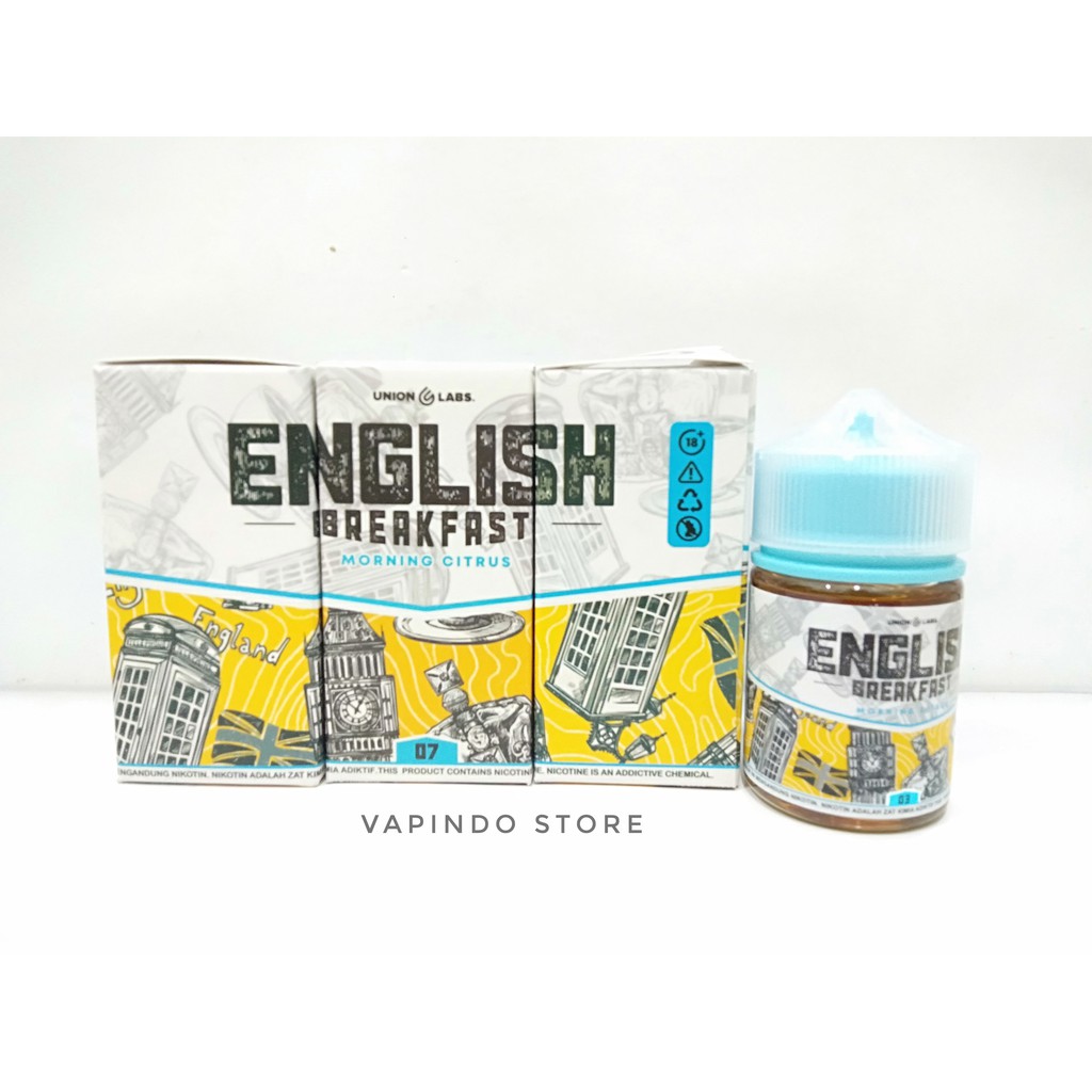 NIC 7MG ENGLISH BREAKFAST MORNING CITRUS 60ML BY UNIONLABS E LIQUID