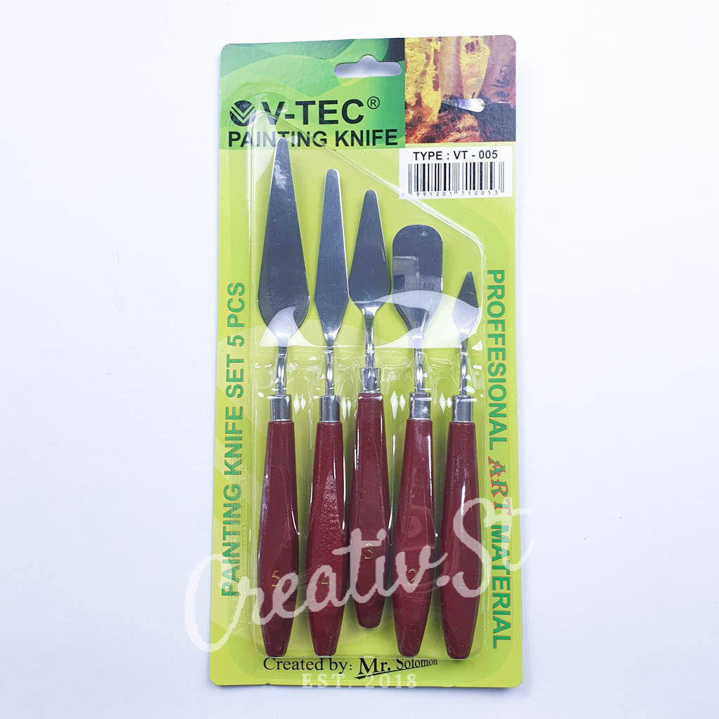 

V-TEC Painting Knife Paint Knife Pisau Palet Set Isi 5 Vt-005