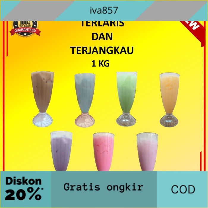 

PROMO BUBUK MINUMAN ANEKA RASA PREMIUM BUBBLE TEA MURAH 1 KG 1KG GRATIS ONGKIR