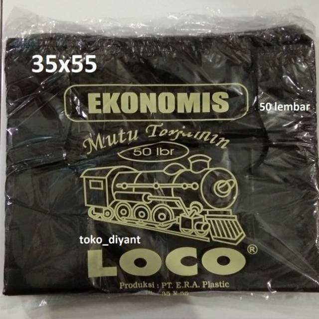 Kantong plastik hitam loco ekonomis uk 35x55