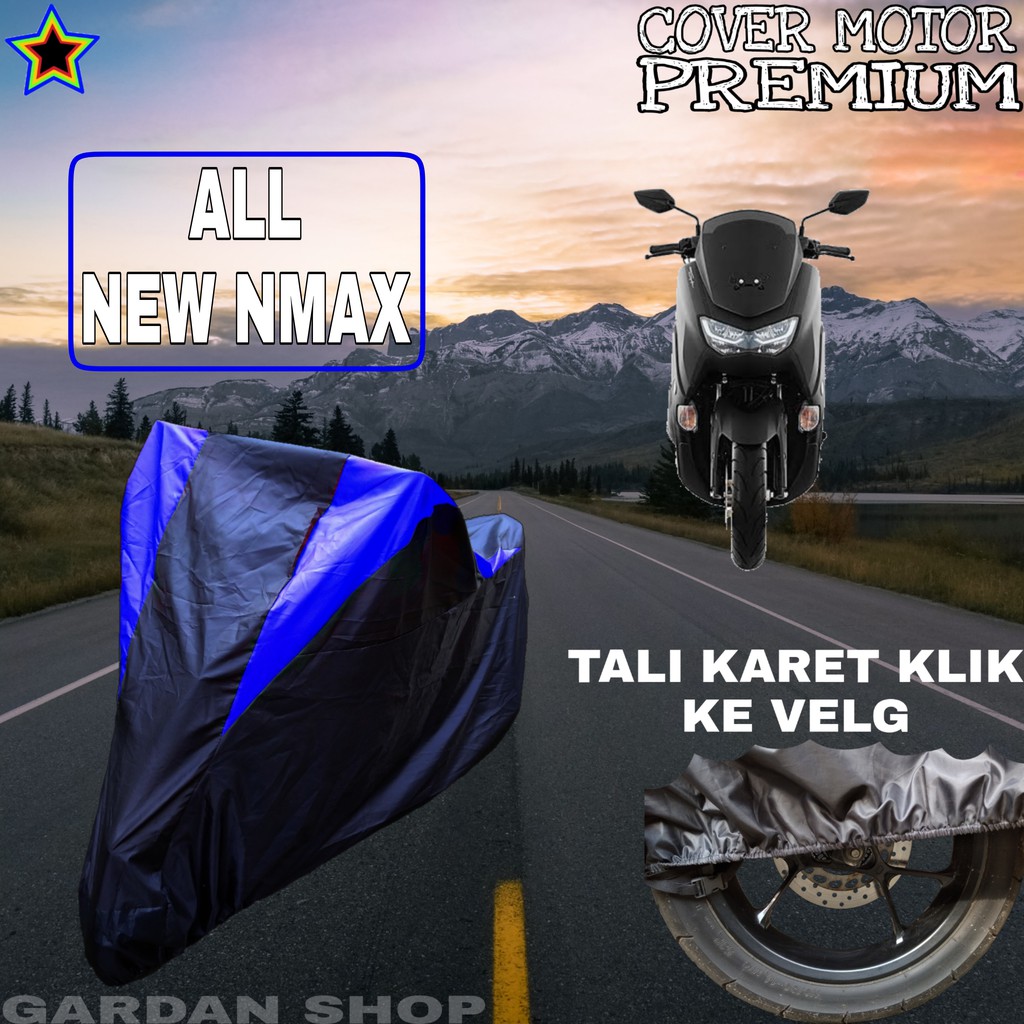 Sarung Motor ALL NEW NMAX Hitam BIRU Body Cover Nmax PREMIUM