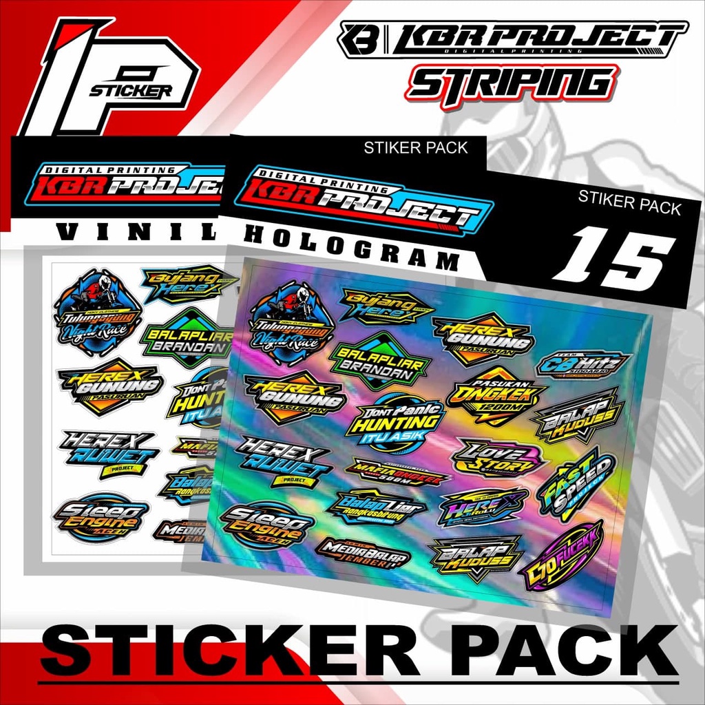 

Sticker Pack - Sticker Pack Variasi List Sticker Pack.15 Design IPING STICKER