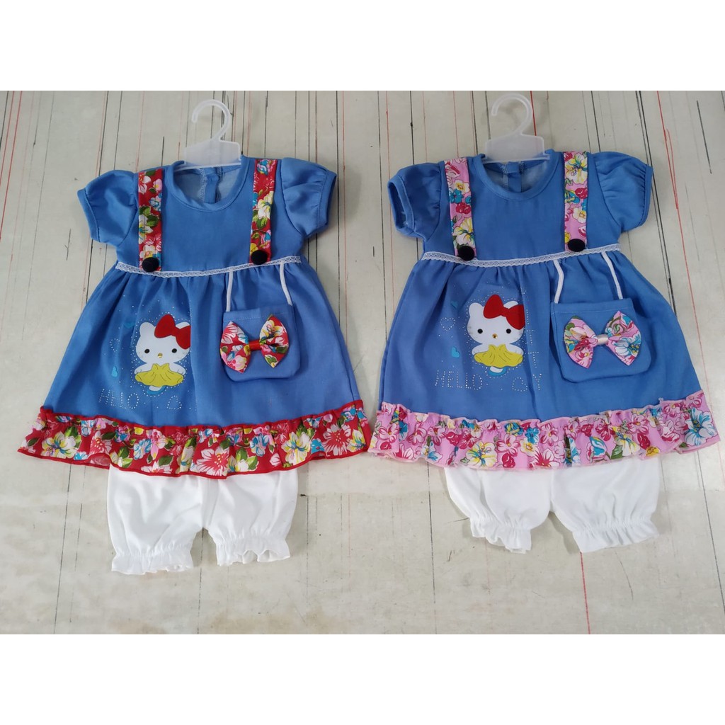 BabyFirstThings baby rok katun Kitty Blue