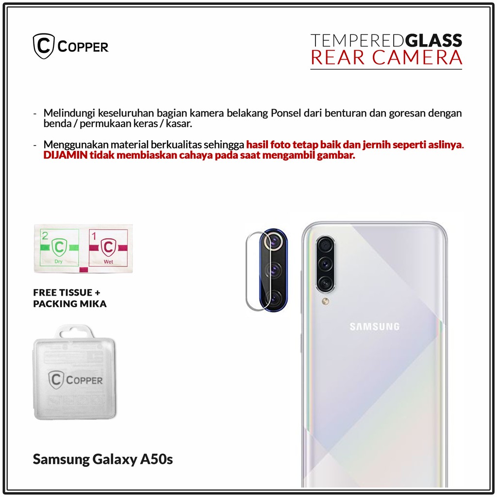 Samsung Galaxy A50s - COPPER Tempered Glass Kamera
