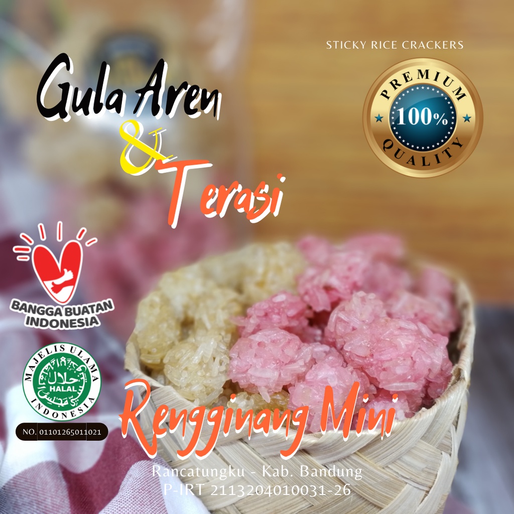 

Ranginang Mini Mentah Campur Terasi Gula Aren 200 gram