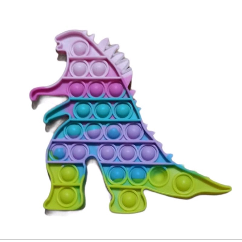 Mainan Pop It Popit Fidget Push Bubble Penghilang Stress Murah-Dinosaurus