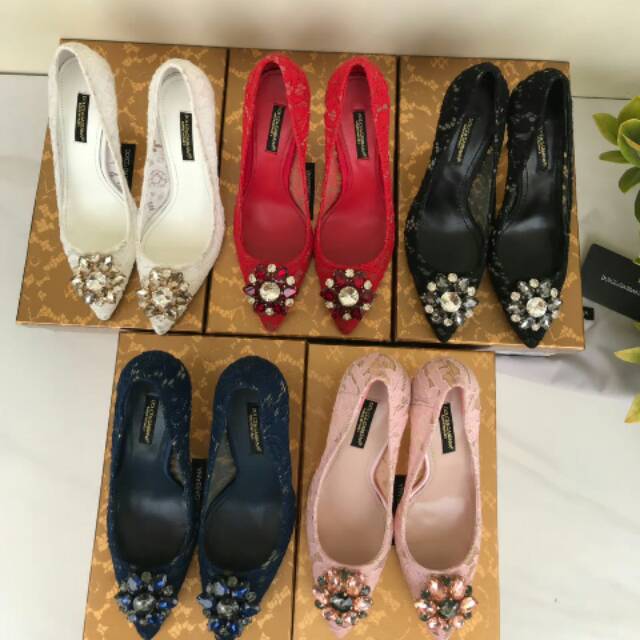 Sepatu Dolce & Gabbana D & G heels 9cm mirror