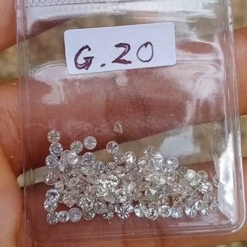 Natural Diamond - Berlian Asli Eropa ukuran Gugur / pecah 20 (0,05 carat), berlian tabur eropa bukan