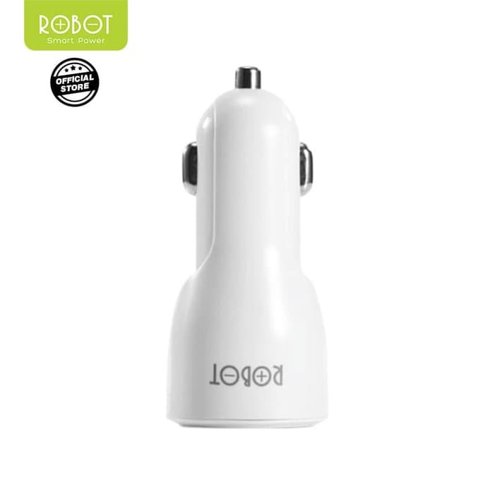 ROBOT RT-C05S 2.4A Dual USB Ports Car Charger Garansi Resmi 1 TAHUN - Putih