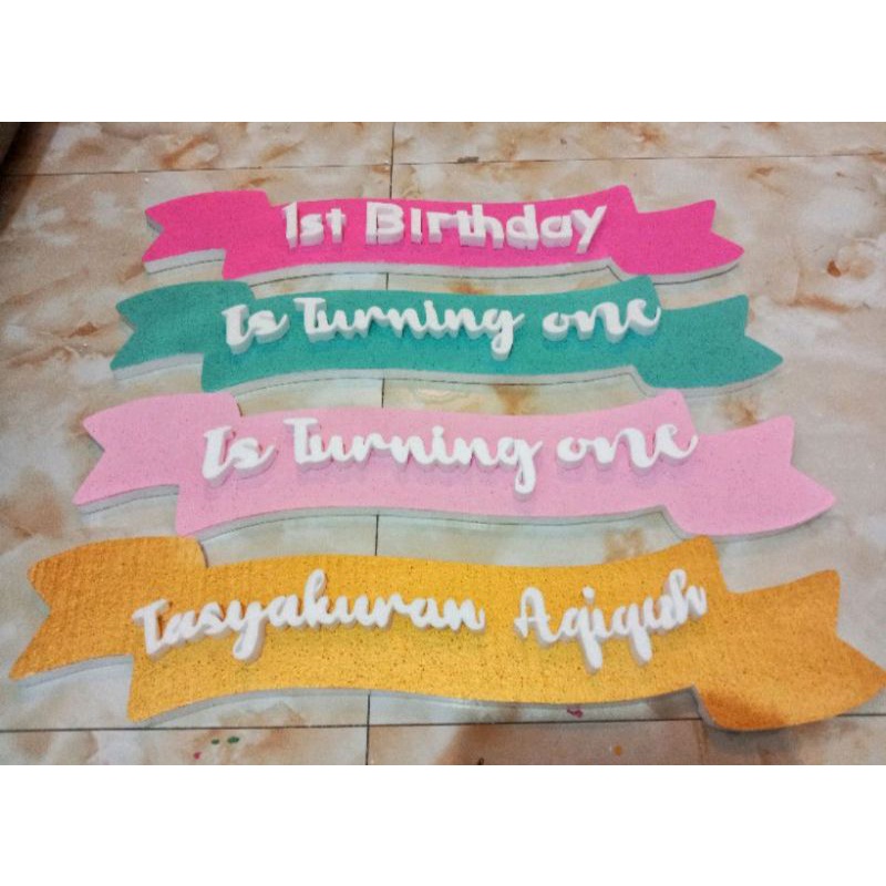 pita styrofoam dekorasi backdrop  ulang tahun