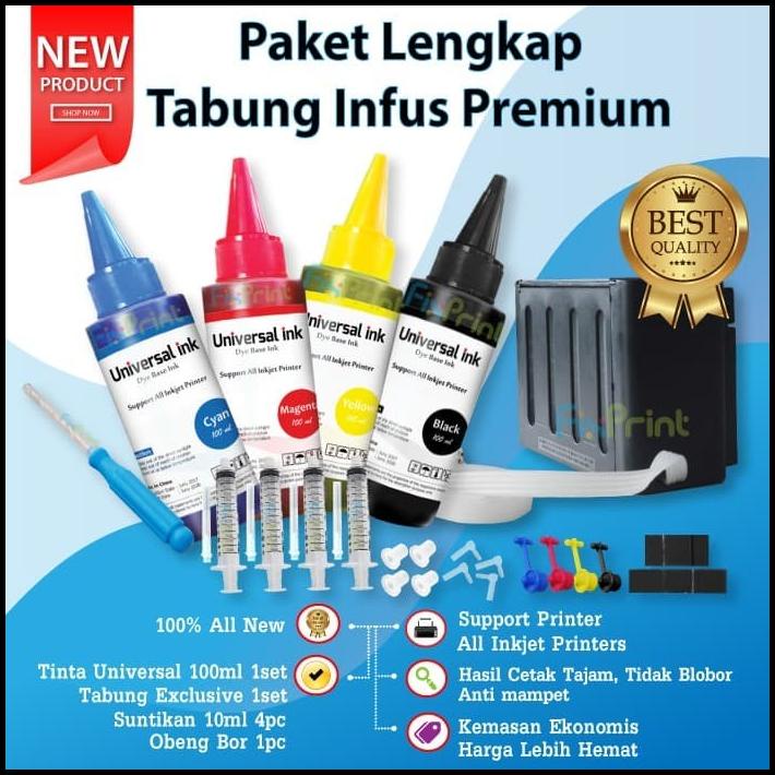 Tabung Tinta Infus Cartridge Printer Canon E500 E510 E600 E560 Ip2770