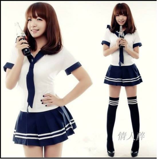 FREE ONGKIR - LINGERIE SEXY COSTUME STUDENT KOSTUM MURID PELAJAR SEIFUKU 7 NAVY IMPORT