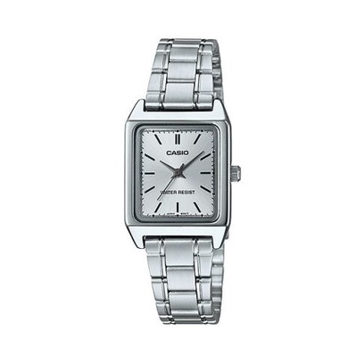 Casio Original LTP V007D 1B / LTP-V007D-1E 2B 4E 7E Jam Tangan Wanita Rantai Silver Stainless Steel Strap