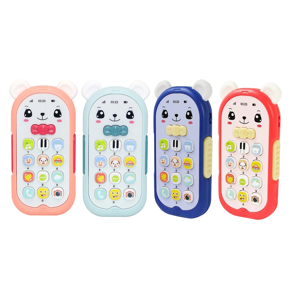 GS8e Bo Er Le Mainan Anak Phone Music Sound Children Toy - 3043 - Green Or-i