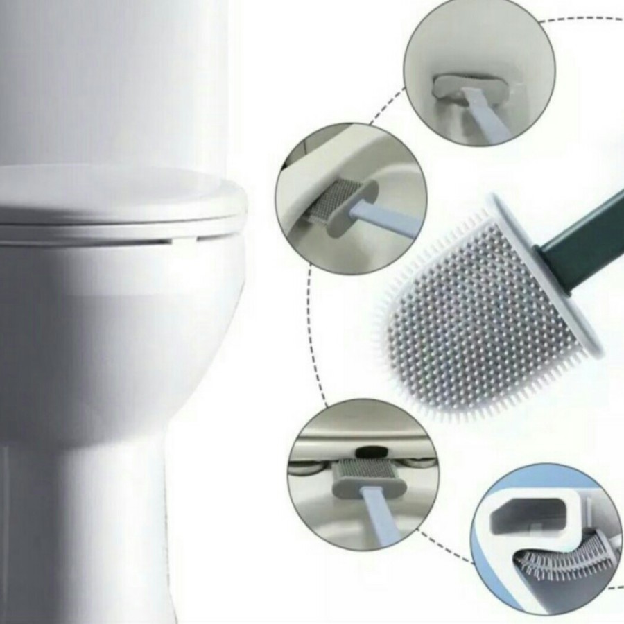 Toilet Brush Sikat WC Silikon Pembersih WC Elastis