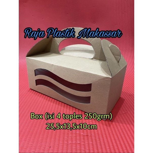 

Box Karton Polos (isi 4 toples 250grm) / Box Hampers Toples