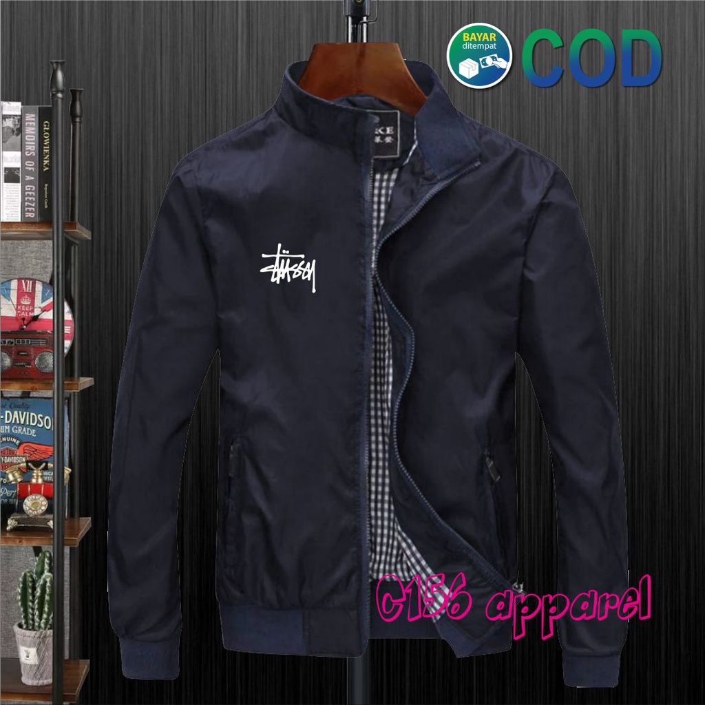 Jaket Pria REI Outdoor Semi Waterproof Anti Air Jaket Harrington Musim dingin