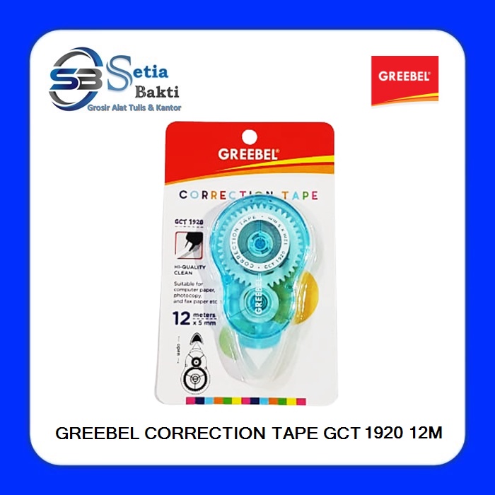 

GREEBEL Correction Tape GCT 1920 - Tipe X Kertas GREEBEL 5mm x 12m