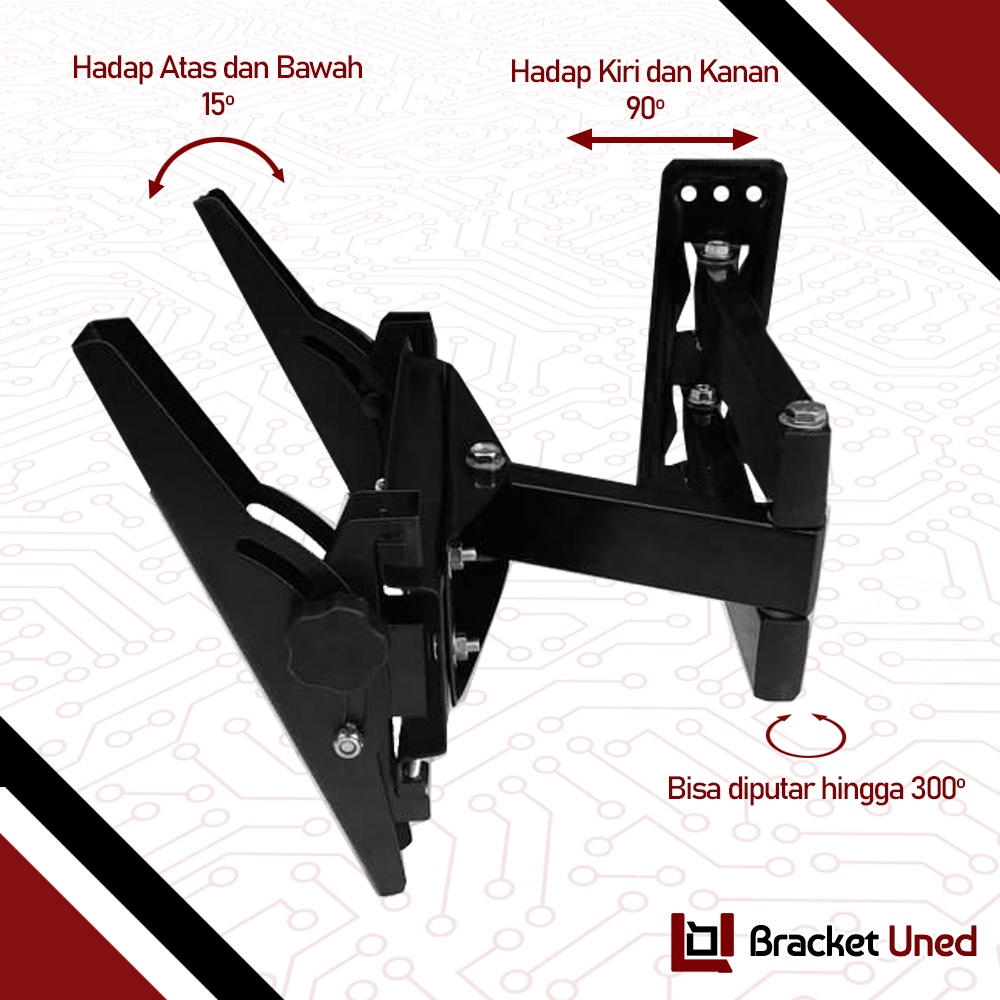 Braket Breket Bracket TV 32 40 24 43 42 Inch Bisa 6 Arah Semua Merk 19 - 43 Inci Led Lcd Universal Adjustable