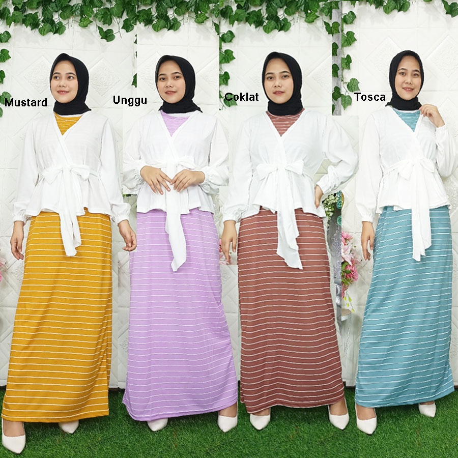 GAMIS SET OUTER RUBIYA ROMPI CARLINA FASHION