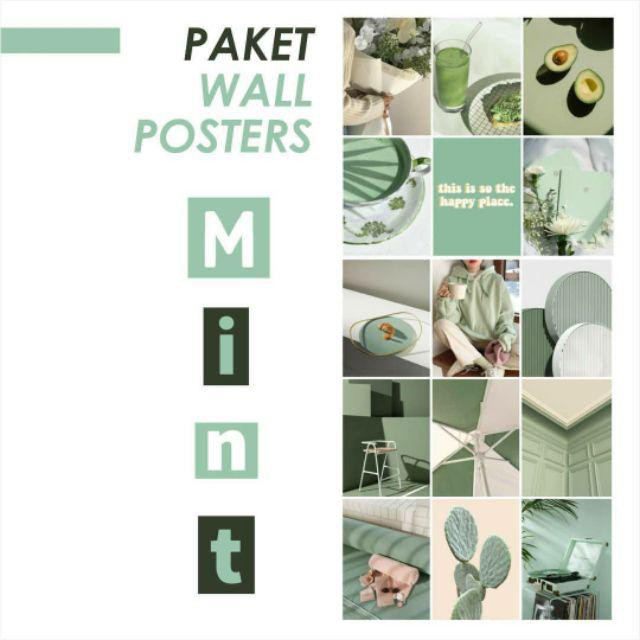 Dapat 20Pcs Poster Dinding Aesthetic Collage Wall Casual Brand Retro Vintage Band Mint
