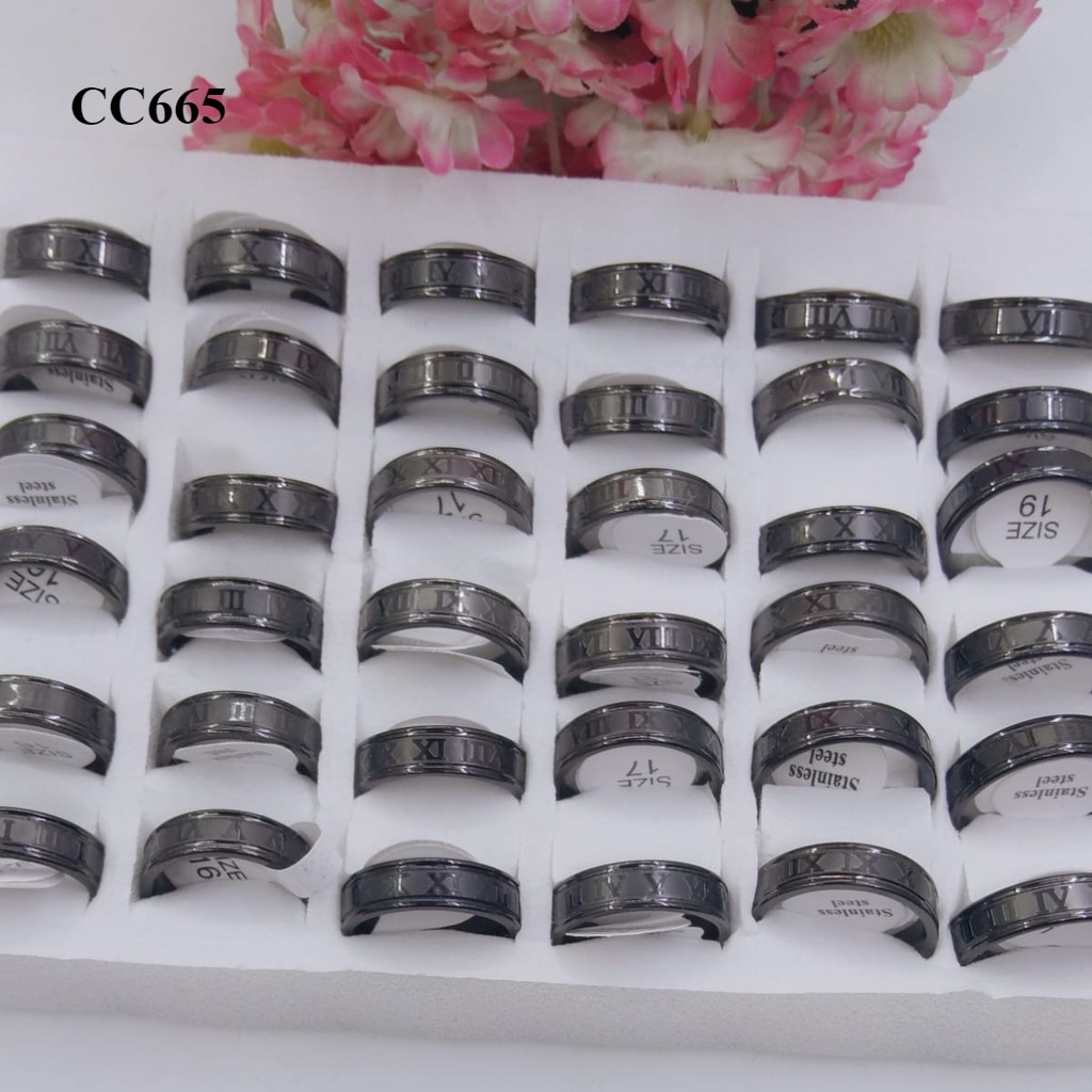 CINCIN ROMAWI TITANIUM 1 BOX ISI 36 PCS UKURAN 16 SAMPAI 19 BRMW