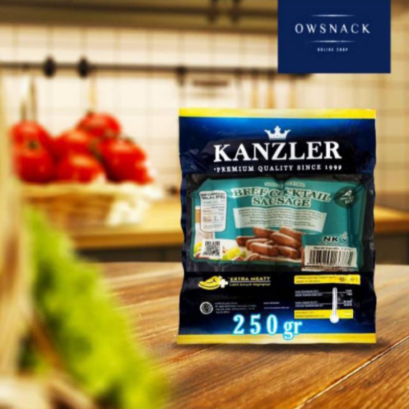 

KANZLER PREMIUM BEEF COCKTAIL SAUSAGE 250 GRAM / SOSIS SAPI MINI KANZLER