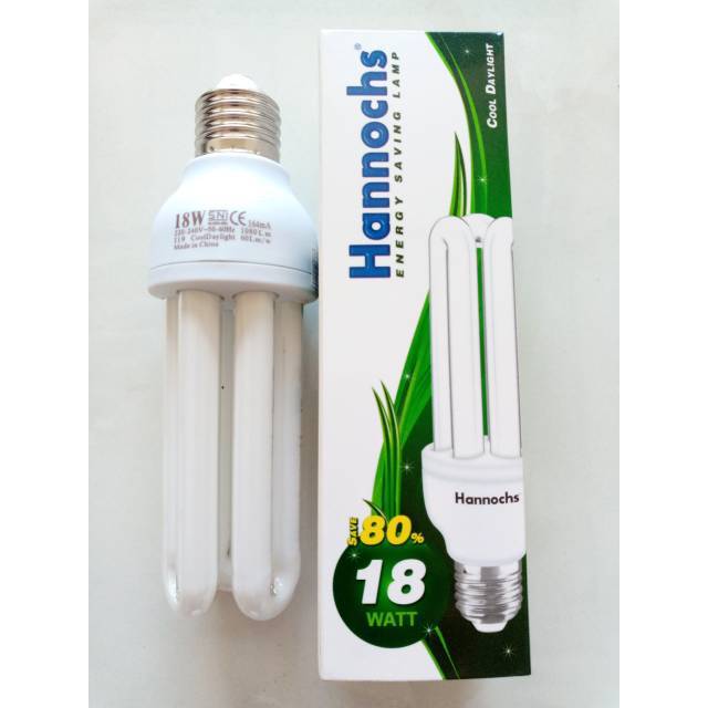 Lampu Hannochs 18 Watt PLC LHE 3U Garansi 1 Tahun