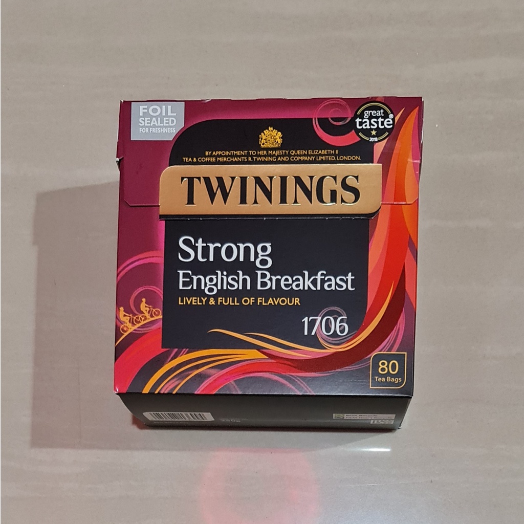Twinings Black Tea Strong English Breakfast 80 Tea Bags