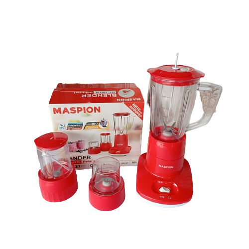 Maspion Blender MT-1263 PL 3in1 With Dry Miller &amp; Wet Miller (Penghalus Kering dan Basah)